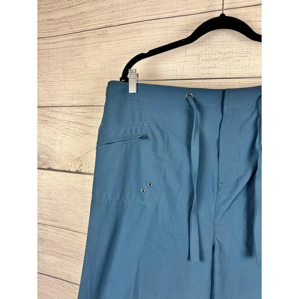 Free Country Plus Size Outdoor Slate Blue Capri Shorts Size 3X